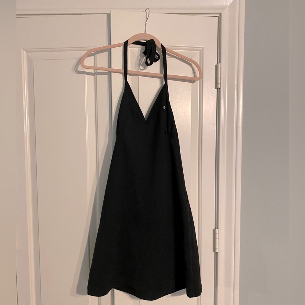 Lacoste Halter Tie Dress size 6 Black/Noir